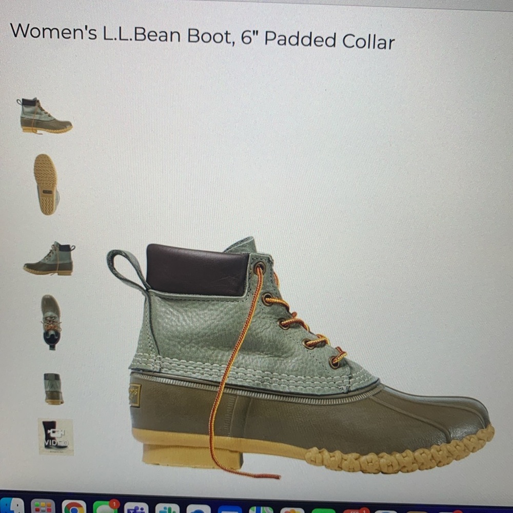 Llbean Bean Boot 6” Padded Collar - image 2